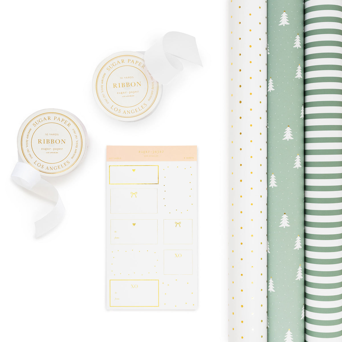 Green Christmas Tree Gift Wrapping Kit
