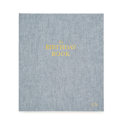 birthday book cover with monogram