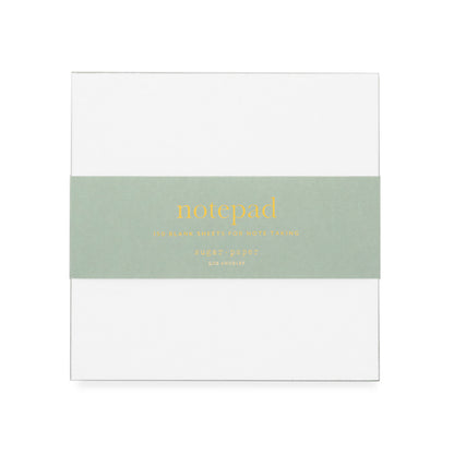 Green painted notepad